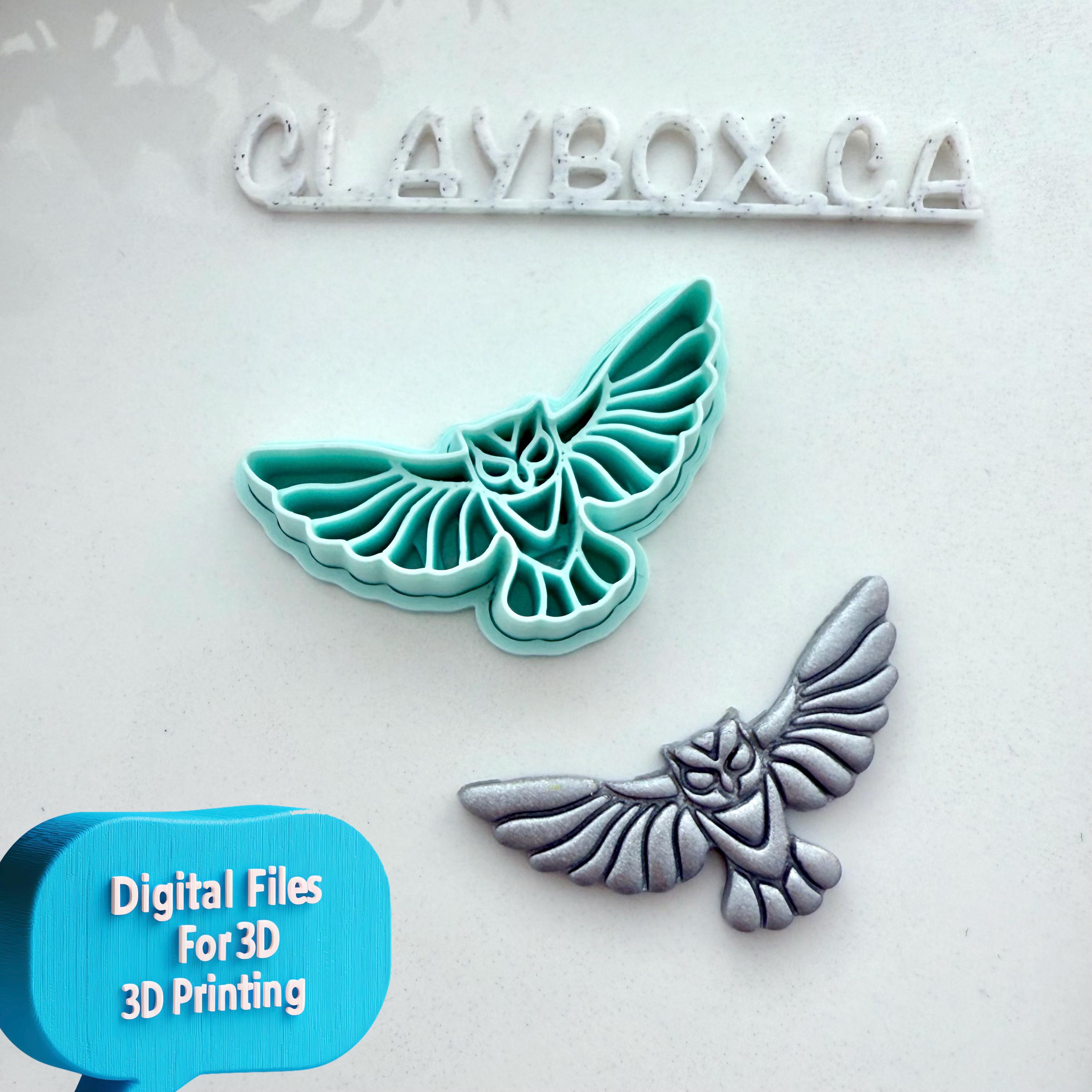 Flying Owl Polymer Clay Cutter – Digital STL File – 10 Sizes - Etsy