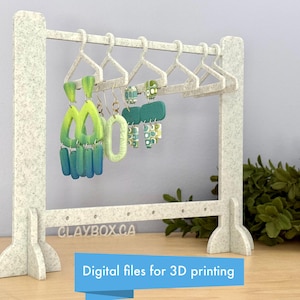Earring Display Stand – Digital STL Files for 3D Printing – Jewelry Organizer with Hangers