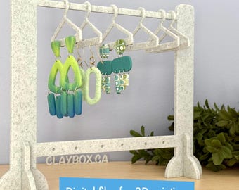Earring Display Stand – Digital STL Files for 3D Printing – Jewelry Organizer with Hangers