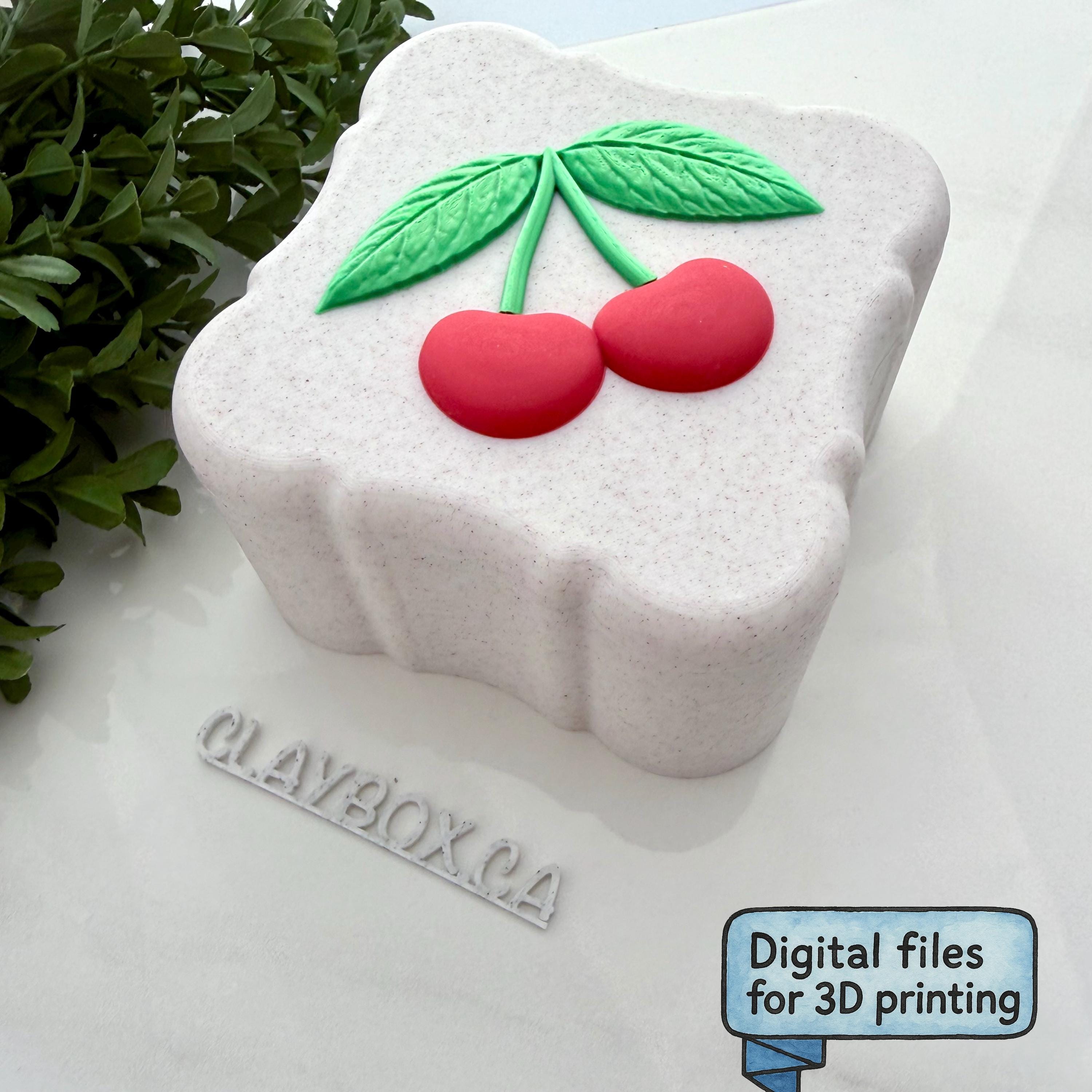 Scalloped Cherry Keepsake Box STL | 3D Printed Decorative Storage Box ...
