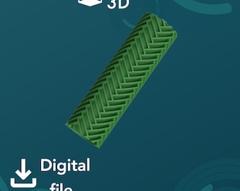 Herringbone Texture Roller / Digital STL File