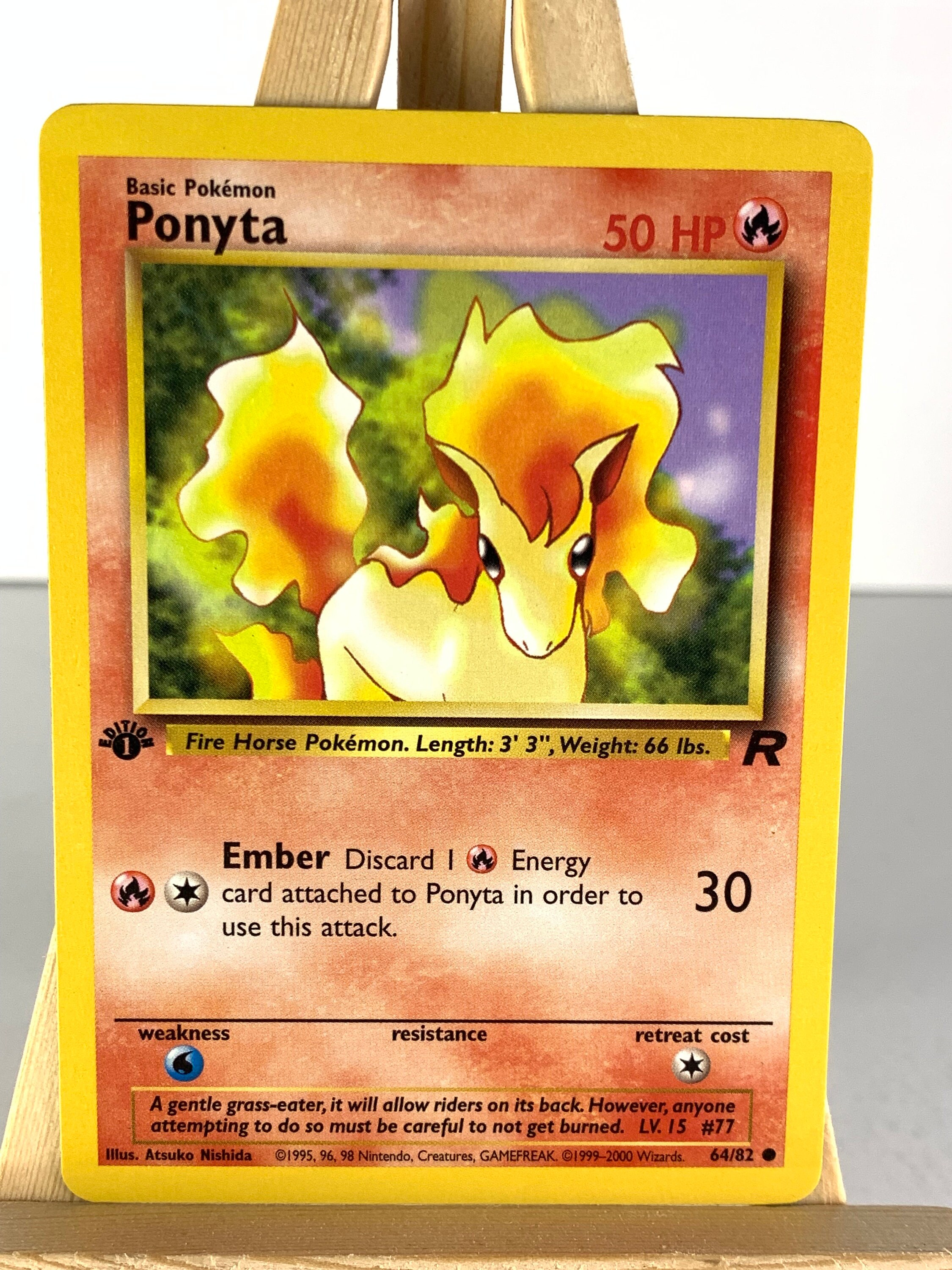Vintage Pokemon 1st Ed. Ponyta 64/82 Team Rocket Common - Etsy