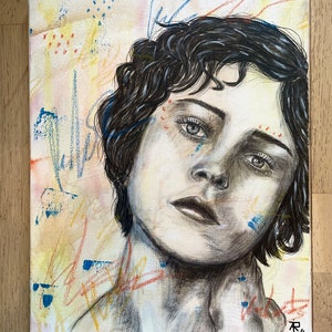 Beautiful Mess - Acrylic Portrait Painting: Original Art (41 x 33 cm)