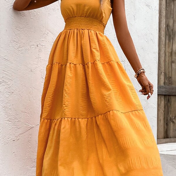 Mustard Yellow Dress Etsy