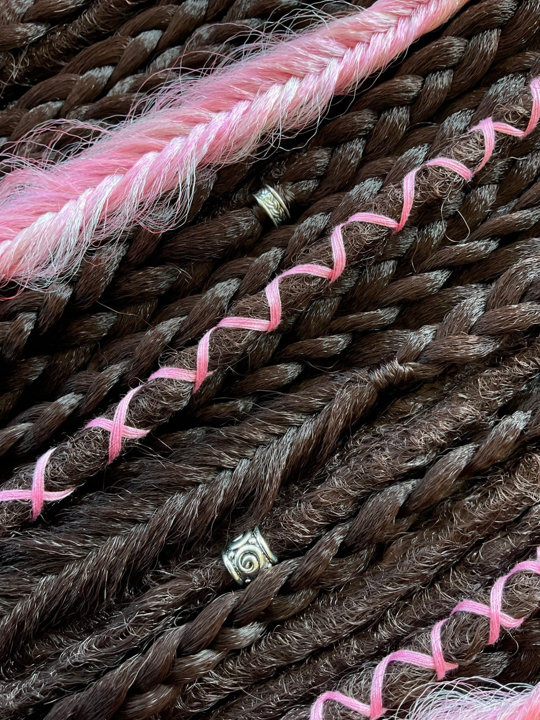 Full Set Synthetic Dreadlocks & Braids Extensions Handmade Unique Boho