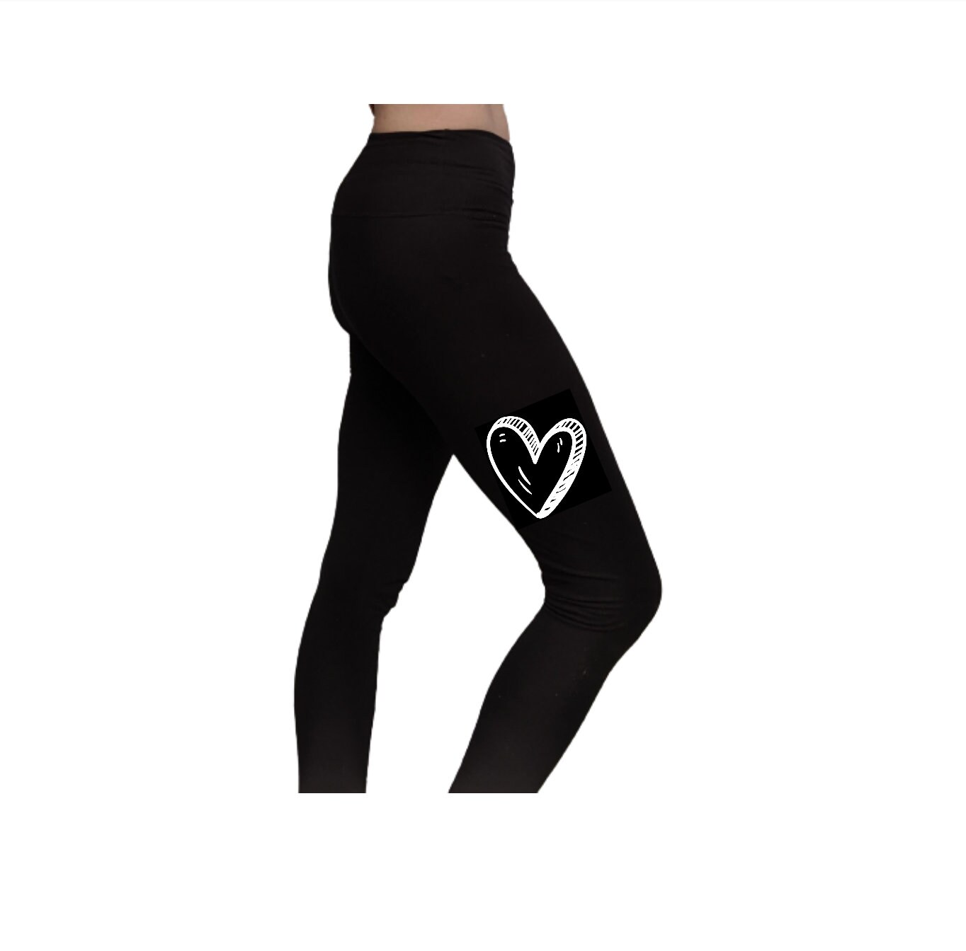 Queen of Hearts with Gym Leggings for Women Valentine Workout Gothic Tights  Heart Print Sporty Valentines Day Couple