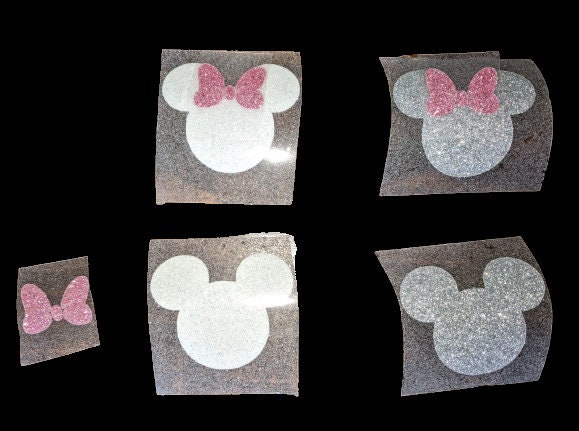 3.5 Inch Glitter Minnie Mouse Iron on Patch Glitter Mickey Mouse Iron on Patch  Embroidered Disney Patch 