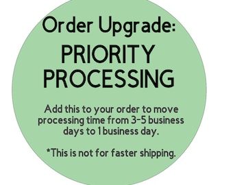 ORDER UPGRADE: Priority Processing