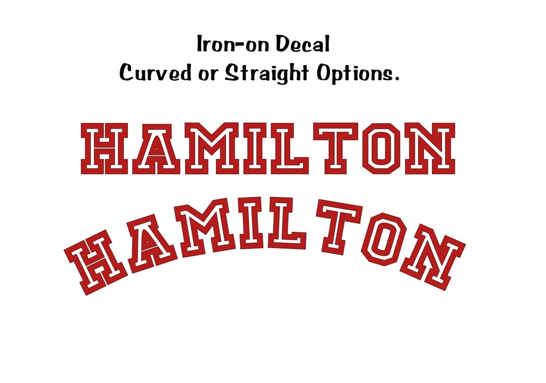 Ironon Jersey Name Decal, Jersey Team Name Ironon Patch, Your Name Sports Lettering Heat