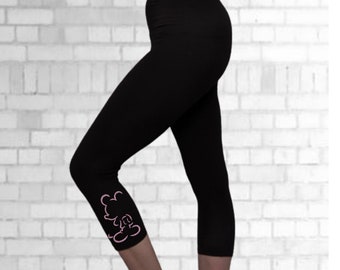 Mouse Silhouette Vacation Leggings, Baby-Adult sizes.