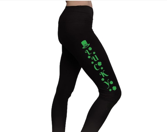 Lucky St Patrick's Day Leggings, Lucky Leggings, Shamrock Leggings, St  Patricks Day Mom and Me Pants, Irish Leggings 