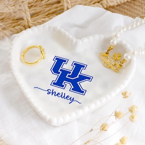 Custom College Trinket Ring Dish, Personalized Graduation Jewelry Dish, Custom College Merch, Back to School Gift, Gifts for Her