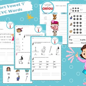 Kurze Vokal &#39;i&#39; CVC Words Worksheets