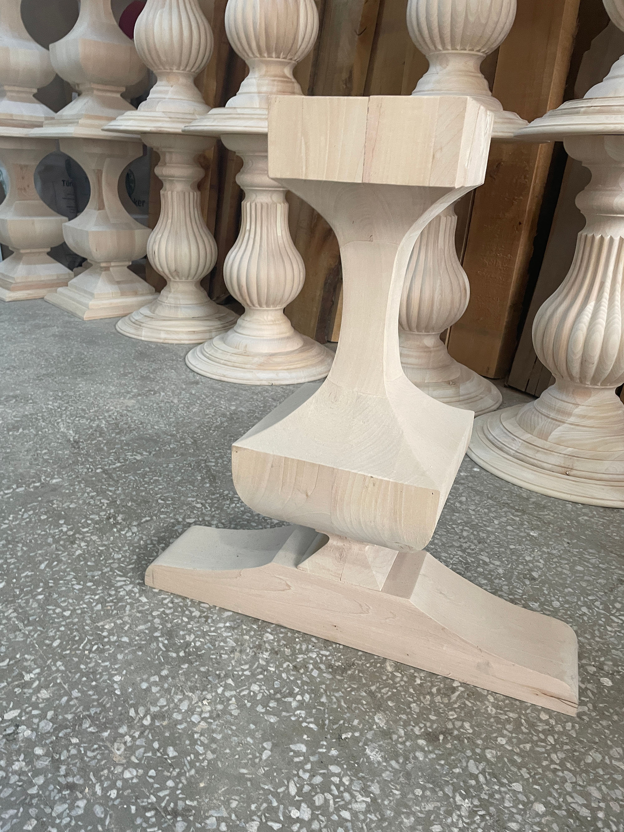 Table Wood Pedestal Base Wood Base for Round Tablewood Etsy