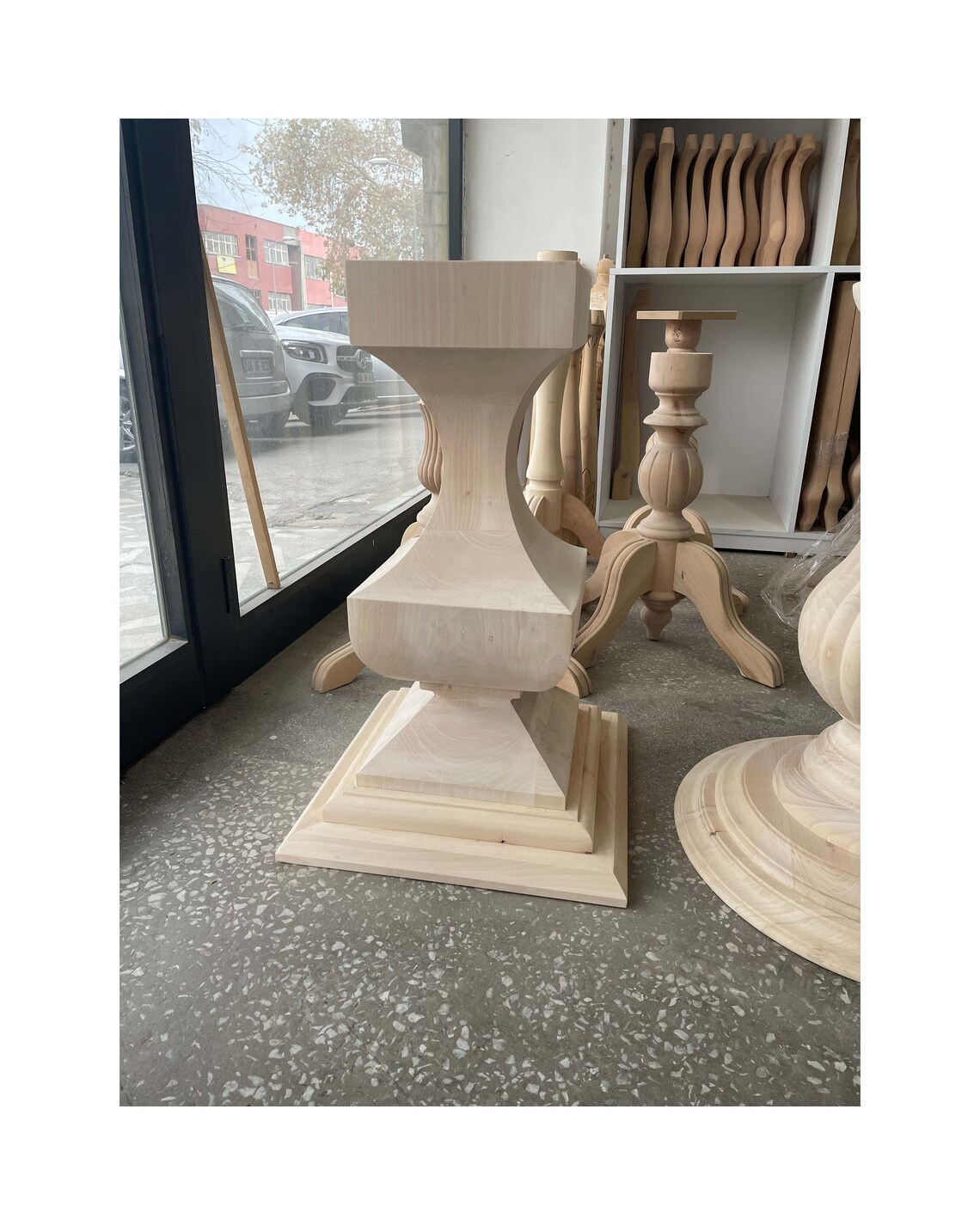 Table Wood Pedestal Base Wood Base for Round Tablewood Etsy