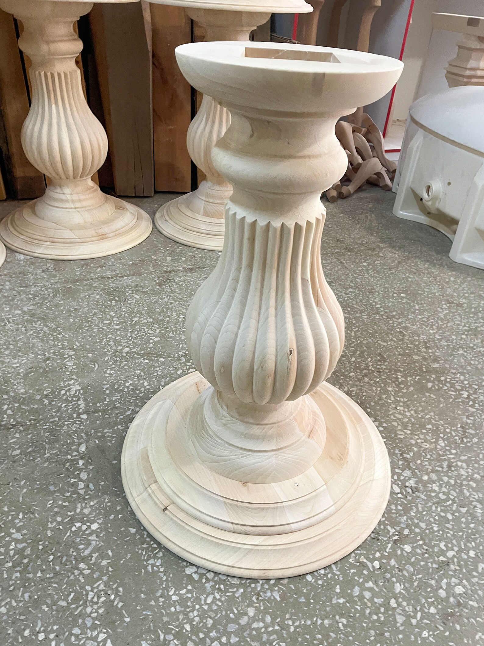 Dining Round Table Pedestal Base Table Wood Pedestal Base Etsy