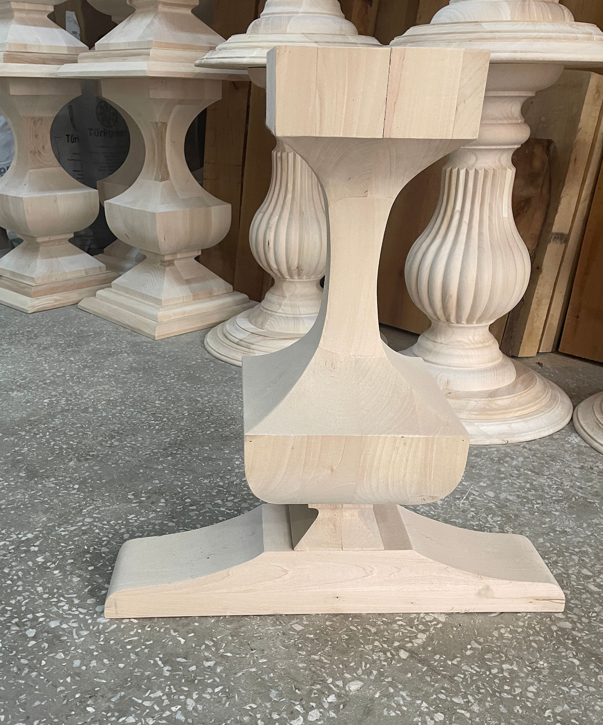 Table Wood Pedestal Base Wood Base for Round Tablewood Etsy