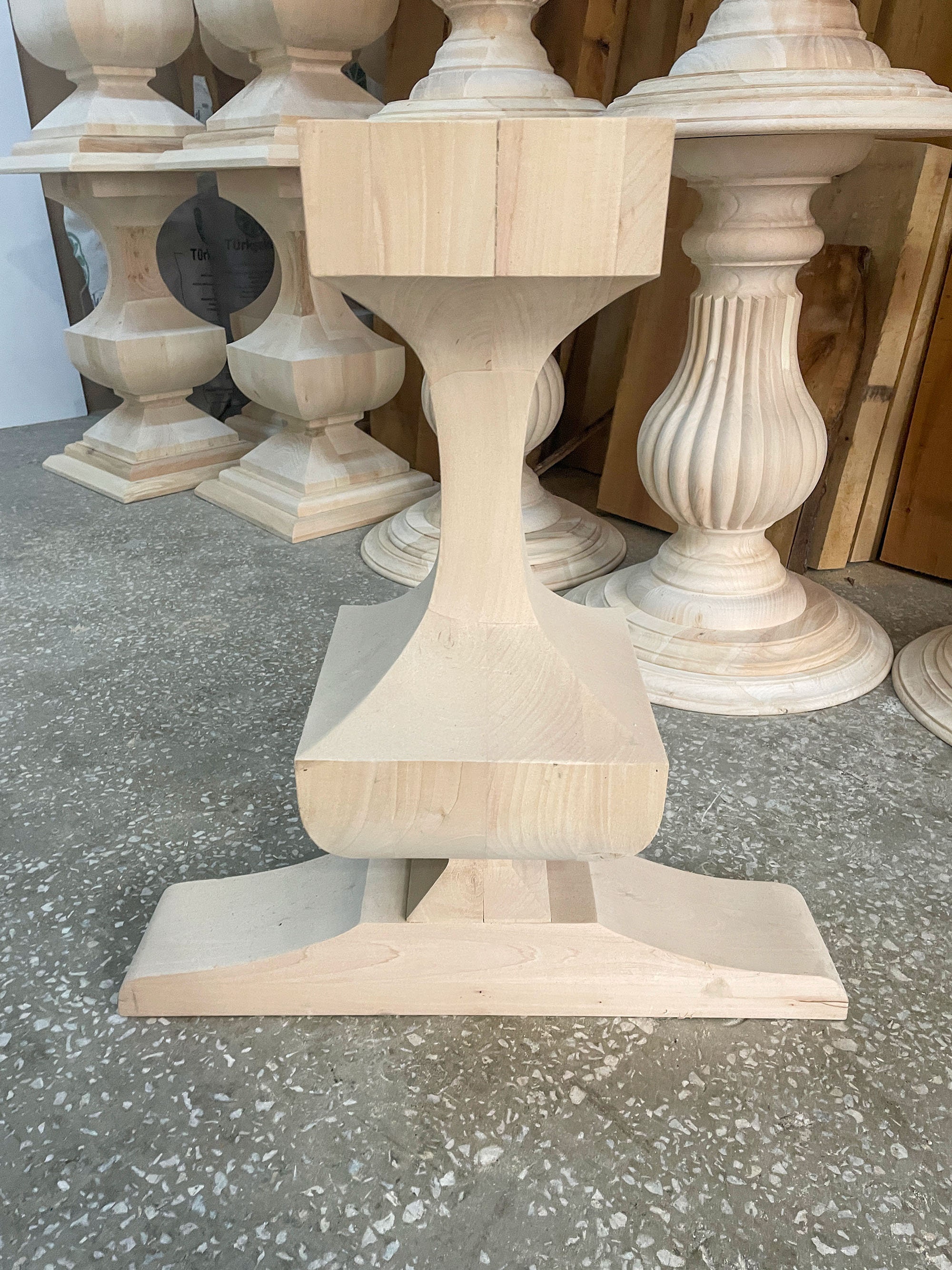 Table Wood Pedestal Base Wood Base for Round Tablewood Etsy