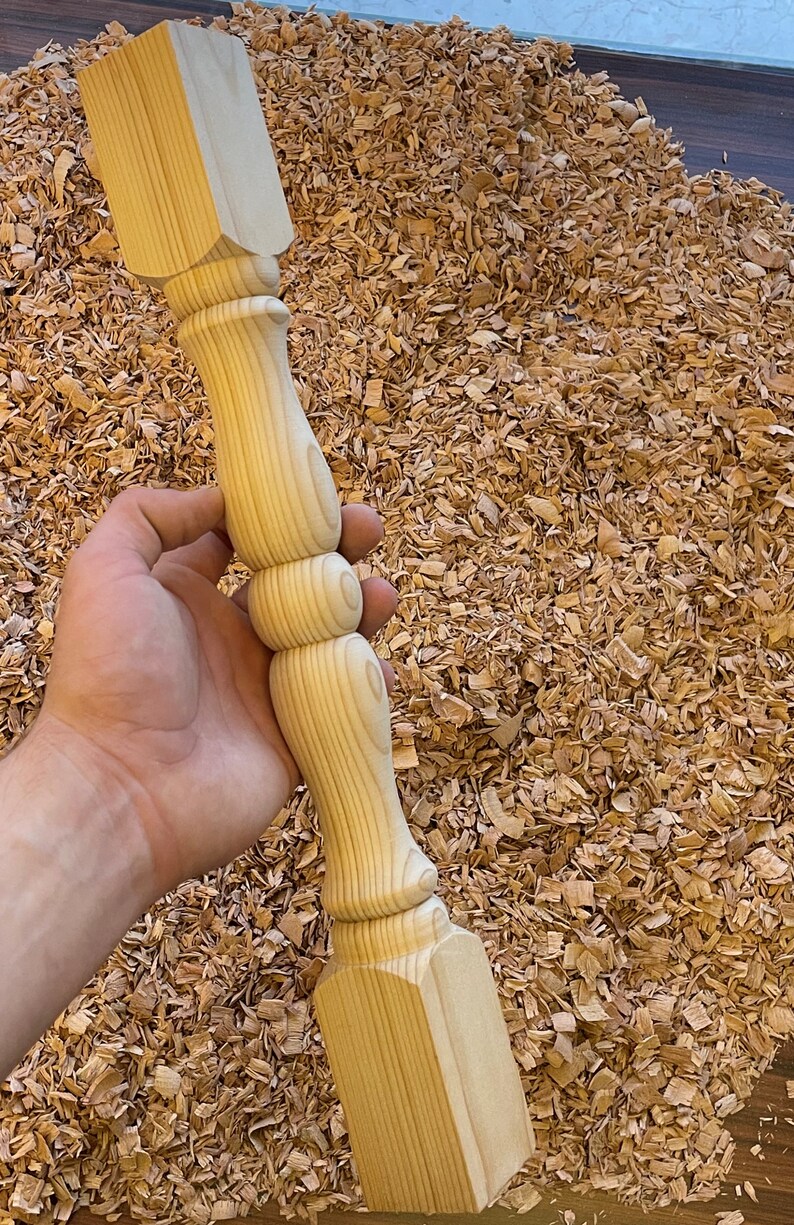 Unfinished Wood Stair Balustrade Stair Wood Railing Project Etsy