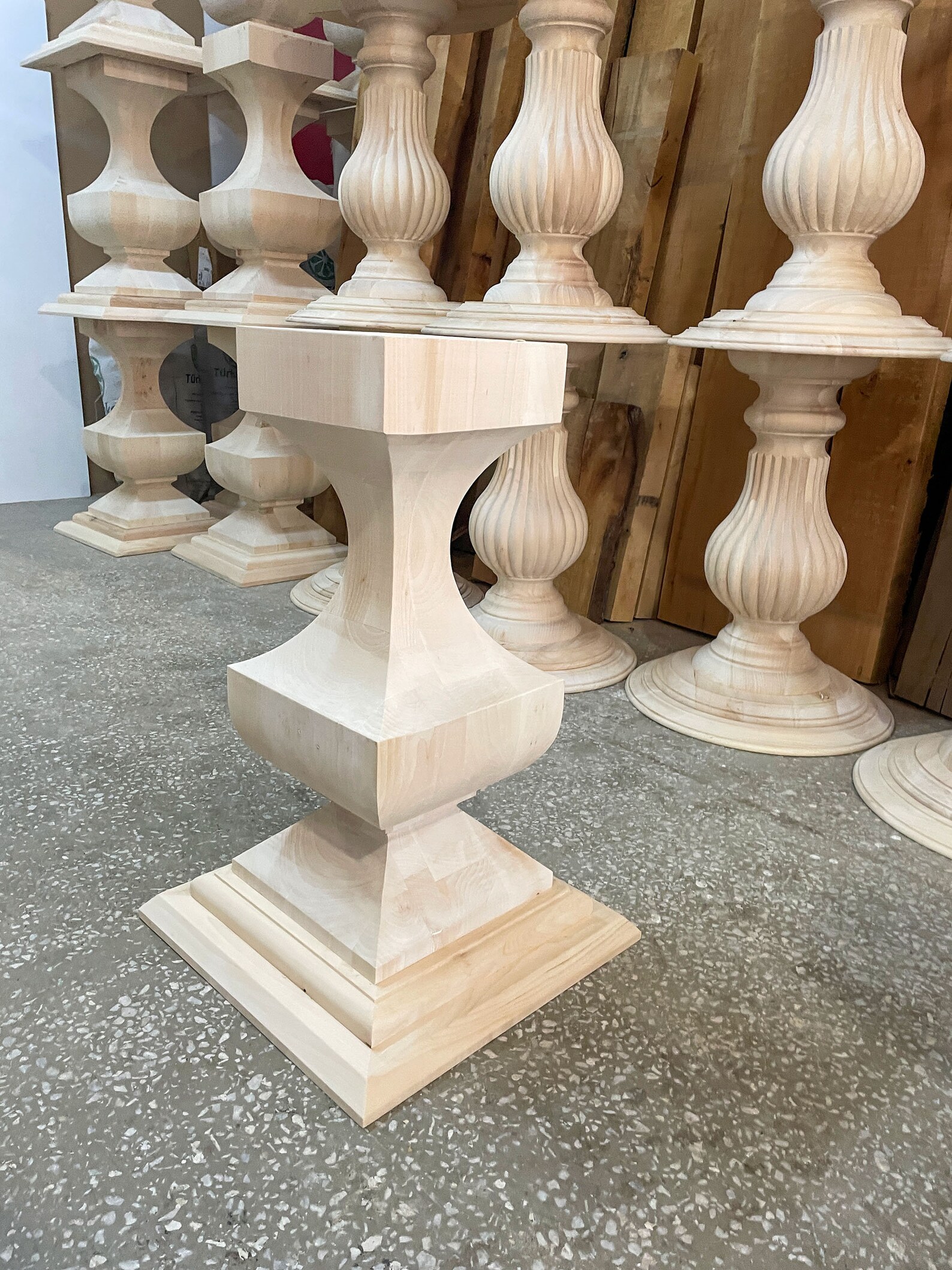 Table Wood Pedestal Base Wood Base for Round Tablewood Etsy