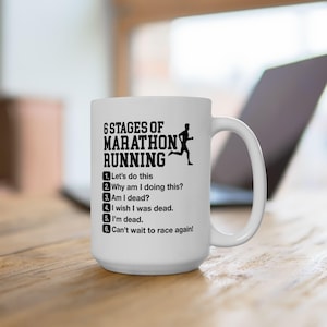 Funny Marathon Mug - Ceramic Coffee Cup, Running Gift, Exercise Humor, Workout Present, Exercise Lover Gift, personalized mug