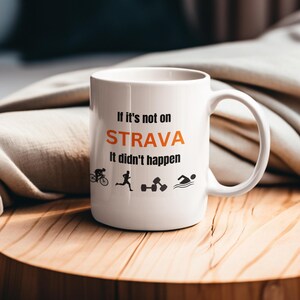 Funny Strava map Mug for Runners, Athletes, Triathletes, Cyclists, Gym and Swimmers-Ceramic Mug, Coffee cup, custom and personalized, strava