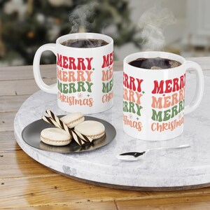 Christmas Ceramic Mug, Festive Coffee Cup, Holiday Gift, Seasonal Drinkware, Kitchen Decor, gifts for her, gifts for him