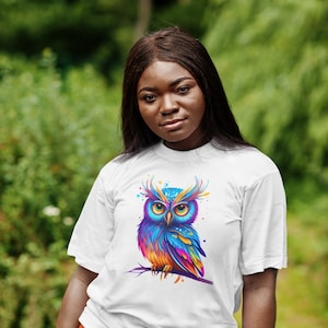 Cute Owl Shirt/Shirts for Girls | Animal Lover Shirt | Owl T-Shirt | Gift for Animal Lovers | Owl Gift | Shirts for Women |Owl Lover Shirt |
