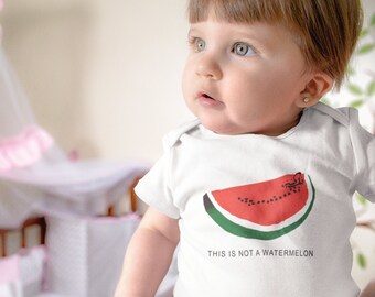 Rompertje Palestine Watermelon: T-shirt voor peuters, Arabisch cadeau