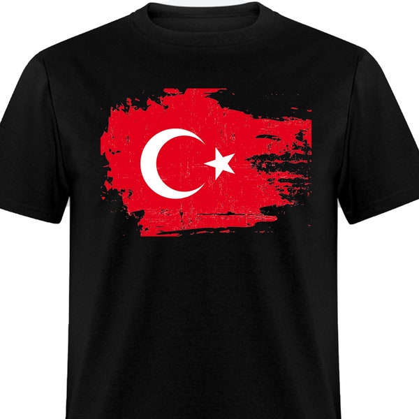 Türkei Flagge T-Shirt, Turkiye Shirt, Bete für die Türkei Shirt, Verwundete Türkei Flagge T-Shirt, Unterstützung Türkei Shirt, Hilfe für die Türkei Shirt, Erdbeben