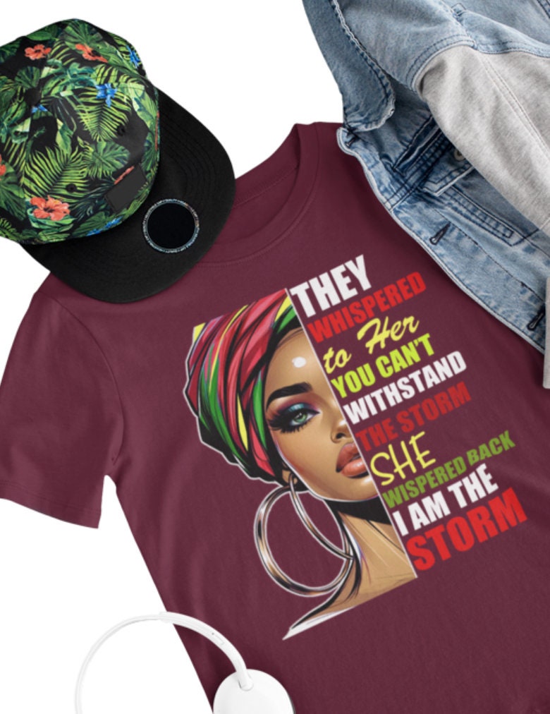 ファッション African Woman Afro I'm The Storm African Black History Month T-Shirt Black History Month Shirt African Woman Afro I Am The Storm