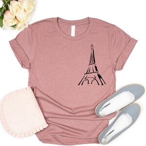 Paris Eiffel Tower Cotton T-Shirt: European Travel Tee