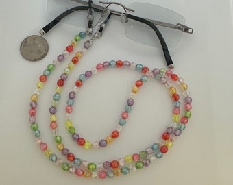 Chaîne de lunettes de soleil avec perles en cristal de guérison pour femme