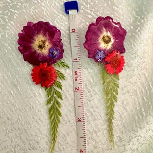 Handmade Resin Earrings with Real Dried Flowers, Botanical Statement Jewelry afbeelding 8