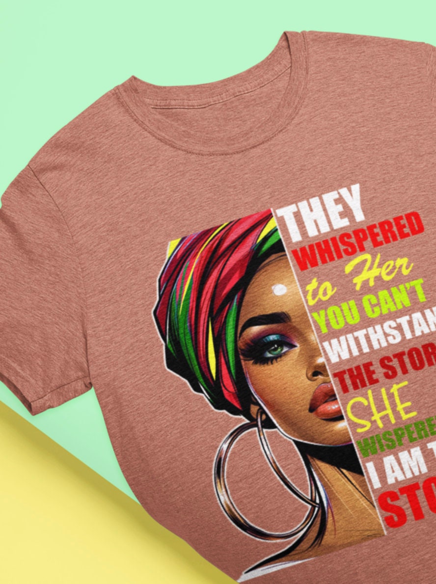 Black History Month Shirt African Woman Afro I Am the Storm
