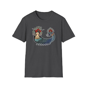 Shahmaran Unisex T-Shirt Snake Goddess Graphic Tee Boho Mystic Shirt Sacred Feminine Folklore Art