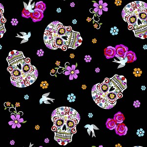 Sugar skull Scrub Cap