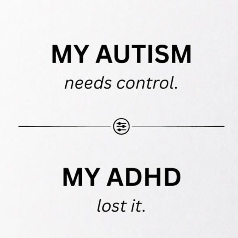 ADHD Autism Card Printable, Funny ADHD Card, Neurodivergent Greeting ...