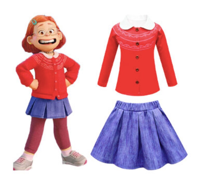 Turning Red Costume Top and Skirt Etsy UK