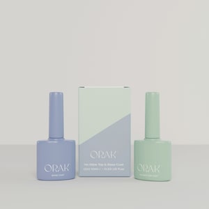 Orak No Wipe Top and Base Coat UV/LED Soak-Off Gel Polish Set 2x10ml