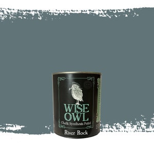 River Rock - Blue, Gray Chalk Synthesis Furniture Paint, Mineral Paint - Wise Owl Paint