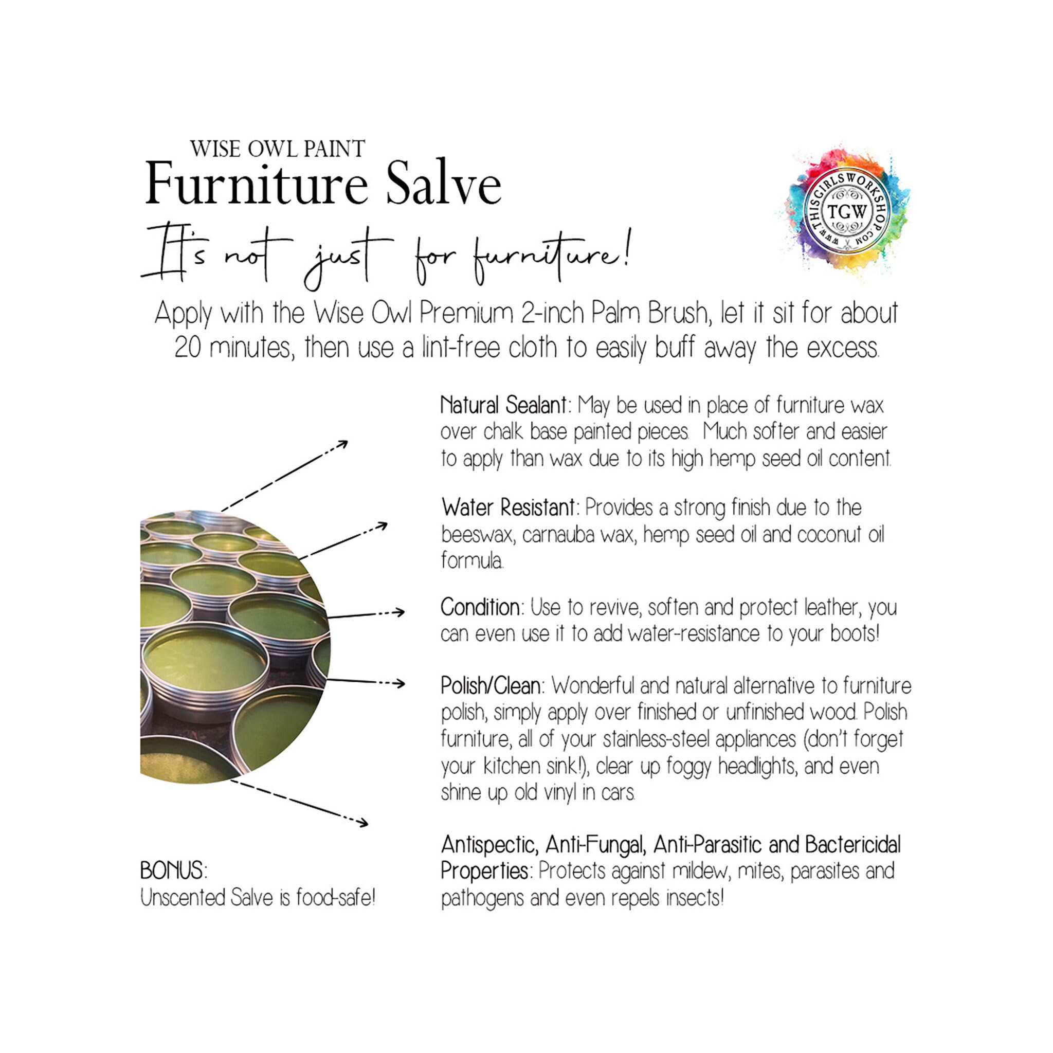 Black Sea Furniture Salve Sealer Wise Owl Paint Etsy