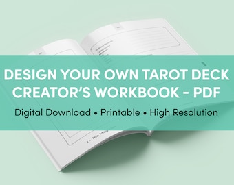 Create Your Own Tarot Deck | DIY Worksheet | Minimalist Design | Print at Home | Instant Digital Download | High Quality PDF | A4