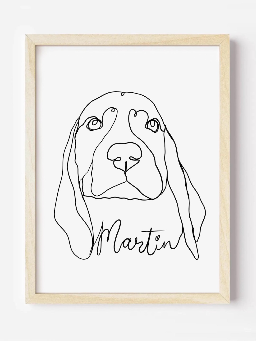 Custom Pet Line Art Portrait | Personalized Pet Illustration | Digital ...