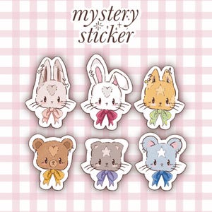 STICKER MYSTÈRE -  animaux adorables - cute - journaling - scrapbooking