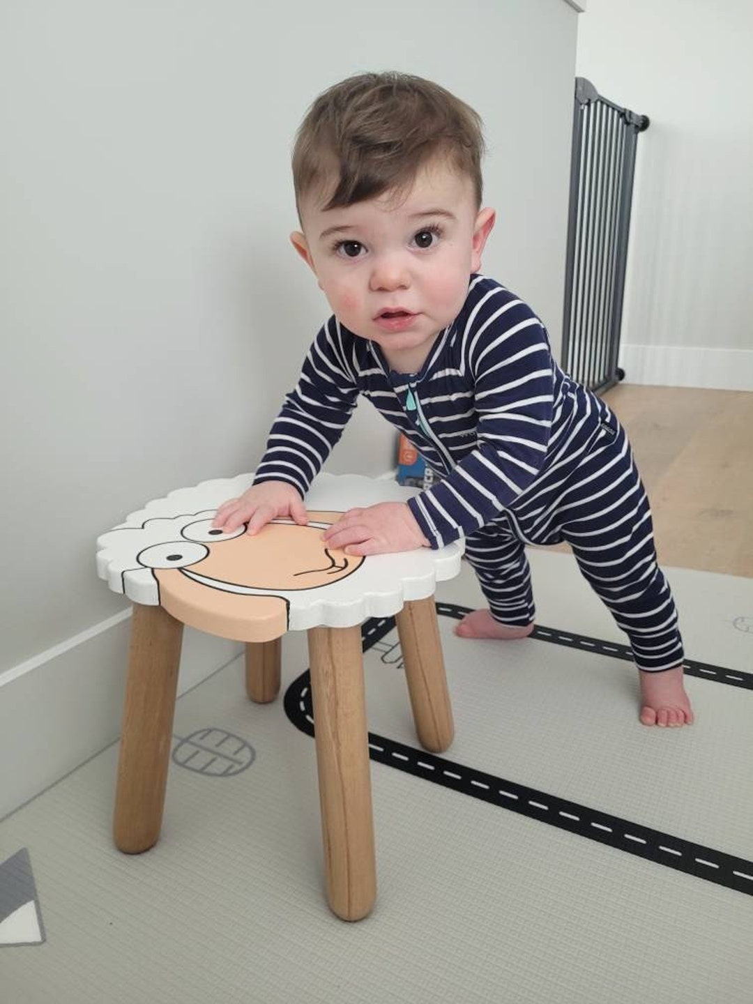 Sheep Wooden Stool for Kids Montessori Toddler Furniture Etsy