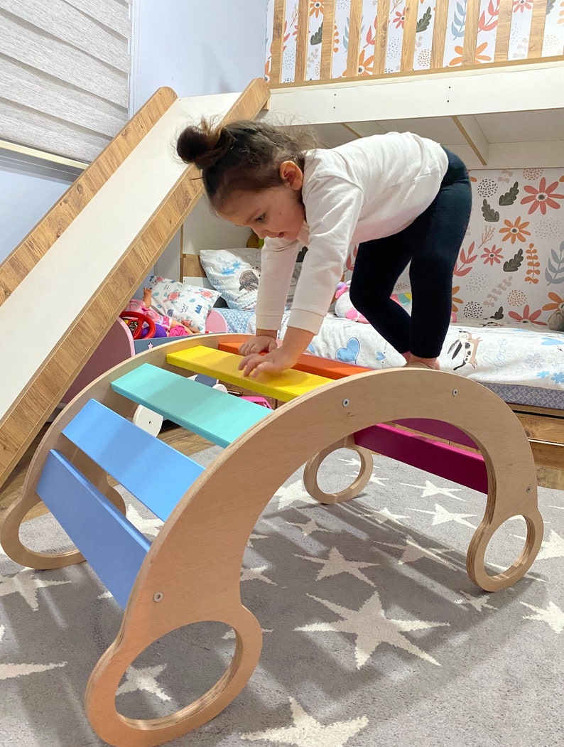 Rainbow Climbing Arch for Kids Toddler Gym Indoor Playground Etsy