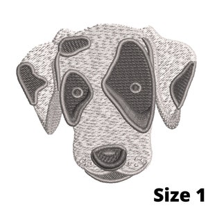 Dog Face Embroidery Design, Realistic Dog Embroidery, 3 sizes available, Dog PES,EMB,DST, Instant Download