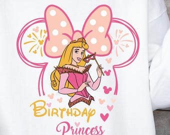 Diseño de Aurora para niña de cumpleaños Svg Png, archivo de corte