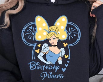 Camiseta de Cenicienta para niña de cumpleaños (SVG, PNG, sublimación, archivo recortado, descarga digital)